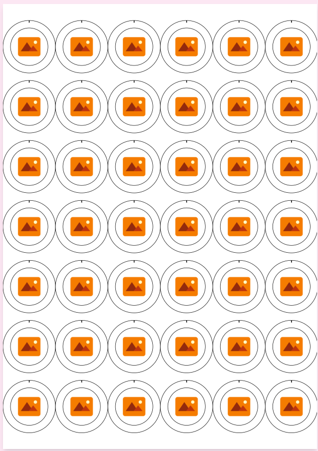 Free 25mm (1 inch) Button & Badge Template Maker — Print-Ready PDF — preview